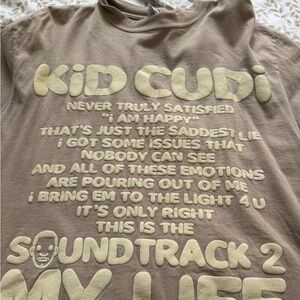 Kid Cudi Graphic Kids Shirt - Brown